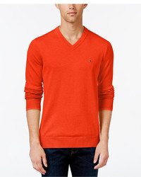 tommy hilfiger orange sweater