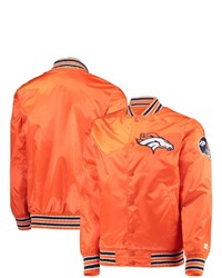 STARTE R Orange Denver Broncos Retro The Diamond Full Snap Jacket