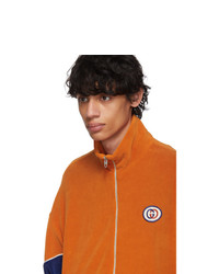 Gucci Orange And Blue Velvet Jacket