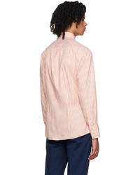 Brunello Cucinelli Orange Striped Shirt