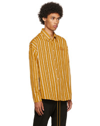 Rhude Yellow Striped Shirt