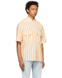 Levi's Vintage Clothing White Orange Diamond Shirt