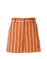 Orange Vertical Striped Shorts