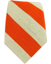 The Tie Bar College Stripe Wool Burnt Orangelight Beige