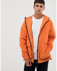 Bellfield Lightweight Hooded Jacket In Orange