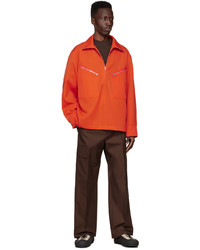 Jil Sander Orange Wool Jacket