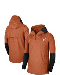 Nike Texas Orange Texas Longhorns College Player Quarter Zip Pullover Hoodie Jacket