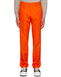 AMI Alexandre Mattiussi Orange Cigarette Trousers