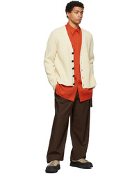 Jil Sander Orange Fine Dry Wool Shirt