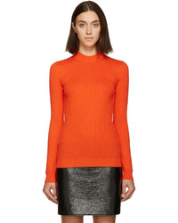 Courreges Courrges Red Classic Ribbed Pullover