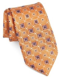 Orange Woven Silk Tie