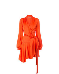 Orange Wrap Dress