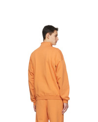 M.A. Martin Asbjorn Orange Turtleneck Half Zip Sweatshirt