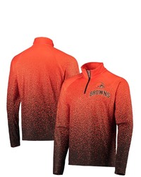 FOCO Orangebrown Cleveland Browns Gradient Raglan Quarter Zip Jacket At Nordstrom