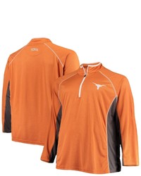 PROFILE Texas Orange Texas Longhorns Big Tall Textured Raglan Quarter Zip Jacket In Burnt Orange At Nordstrom