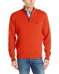 U.S. Polo Assn. Tipped Quarter Zip Sweater