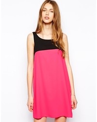 Love Color Block Shift Dress Pinkblack