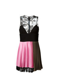 Pink and Black Fit and Flare Dress