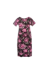 Sienna Couture New Look Sienna Black And Pink Tie Dye Floral Midi Dress