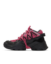 Kenzo Pink And Black Inka Sneakers
