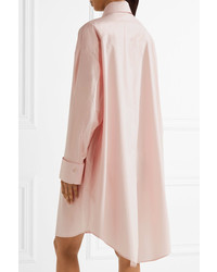 MM6 MAISON MARGIELA Oversized Cotton Poplin Shirt Dress Baby Pink