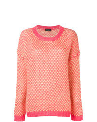 Pink Argyle Crew-neck Sweater