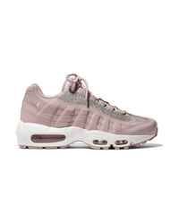 Nike Air Max 95 Glittered Leather And Suede Sneakers