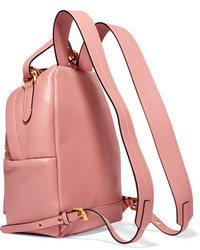 Moschino B Pocket Textured Leather Backpack Baby Pink