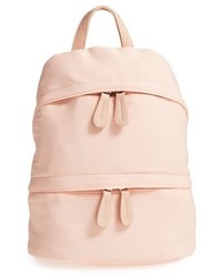 Street Level Faux Leather Trim Backpack Pink