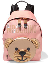 Moschino Textured Leather Backpack Pink