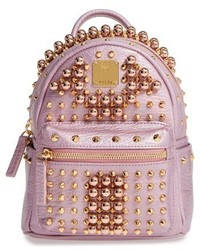 MCM X Mini Stark Stud Backpack Pink