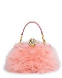Dolce & Gabbana Feather Crystal Top Handle Bag