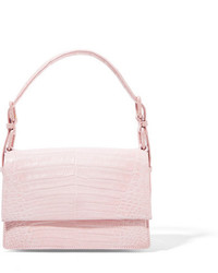 Nancy Gonzalez Mini Crocodile Shoulder Bag Pastel Pink