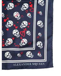 Alexander McQueen Skulls Hearts Silk Twill Bandana