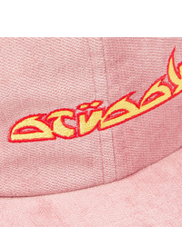 Stussy Logo Embroidered Velvet Baseball Cap