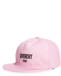 Givenchy Paris Embroidered Canvas Snapback Cap Pink