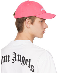 Palm Angels Pink Embroidered Cap