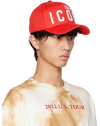 DSQUARED2 Red Be Icon Baseball Cap