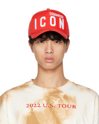 DSQUARED2 Red Be Icon Baseball Cap