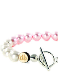 Domo Beads 5050 Clasp Bracelet Pink Pearl White Pearl