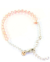 Domo Beads Crystal Spacer Bracelet Light Pink Silver