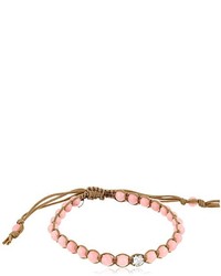 Tai Pink Bead And Swarovski Crystal Cord Bracelet
