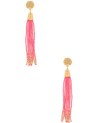 Gorjana Salina Beaded Tassel Earrings In Metallic Gold