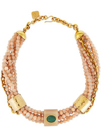 Ashley Pittman Mchanga Multi Strand Pink Sandstone Beaded Necklace