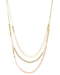 Charlotte Russe Three Tiered Beaded Necklace