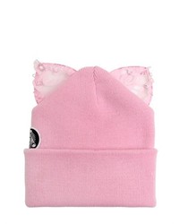 Bad Kitty Beanie Hat With Lace Ears
