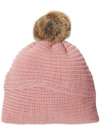 Echo Design Wool Blend Beanie Hat With Rabbit Pom