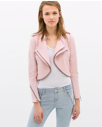 Zara Cropped Jacket With Zips