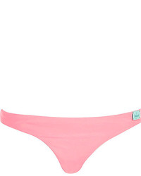 River Island Pink Pacha Branded Low Rise Bikini Bottoms