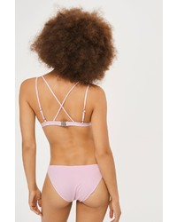 Topshop Pique Strappy Triangle Bikini Top